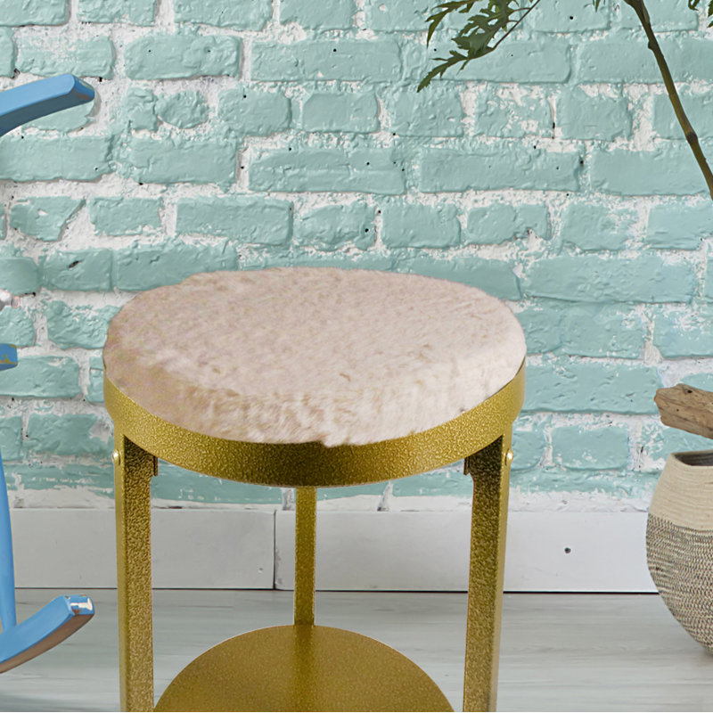 World Menagerie Vanity Indoor Stool Cushion Wayfair